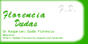 florencia dudas business card